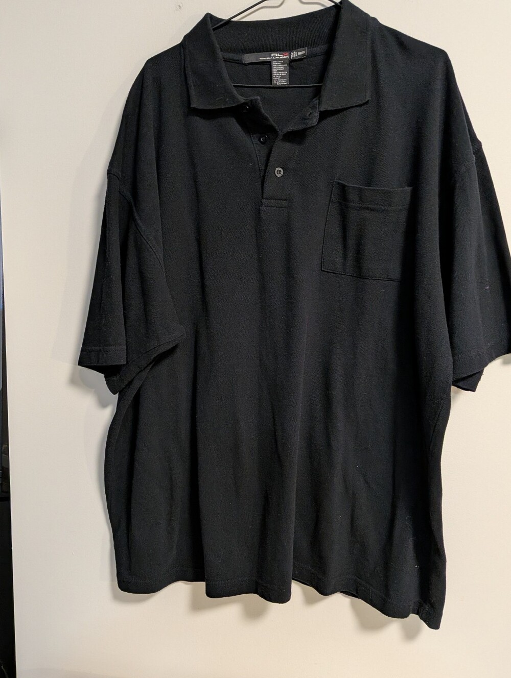 Ralph Lauren men’s black label polo shirt size XXL. Black. Plus Size. RLX. GUC.